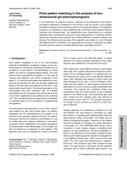 Point pattern matching in the analysis of two
