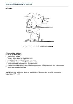 Ergonomic Assessment Checklist