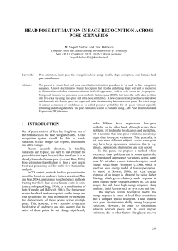 head pose estimation in face recognition across pose scenarios