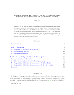 REFINED GLOBAL GAN–GROSS–PRASAD CONJECTURE FOR