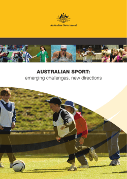 Australian Sport: Emerging challenges, new directions