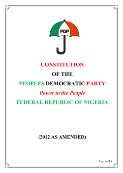 pdp constitution 2012 amendment