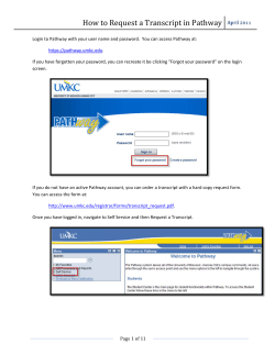 How t to Reque est a Tra anscript t in Path hway Ap