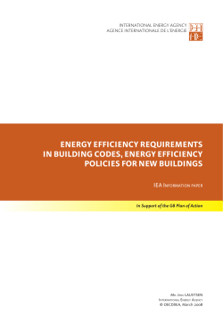 Energy Efficiency Requirements in Building Codes, Energy