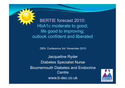 BERTIE Presentation - The Diabetes Education Network