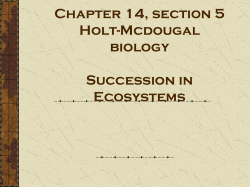 Ecological Succession Notes - Biology