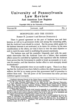 Monopolies and the Courts - Penn Law: Legal Scholarship Repository