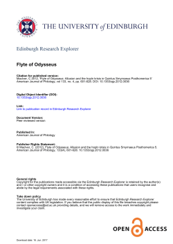 Flyte of Odysseus - Edinburgh Research Explorer