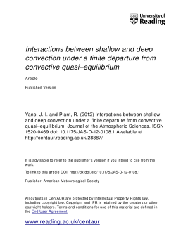 Interactions between Shallow and Deep Convection under a Finite