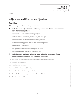 Adjectives and Predicate Adjectives - Macmillan/McGraw-Hill