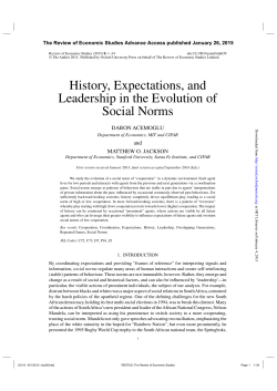 History, Expectations, and Leadership in the Evolution of Social Norms