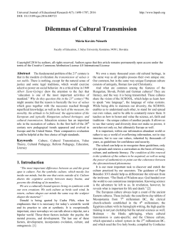 Dilemmas of Cultural Transmission