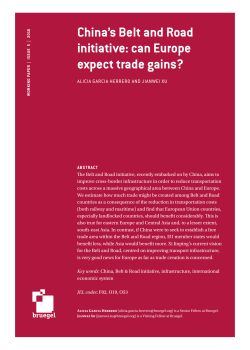 China`s Belt and Road initiative: can Europe expect trade