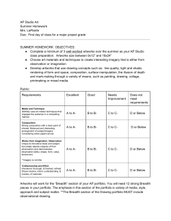 Link to AP Studio Art Summer Assignment PDF