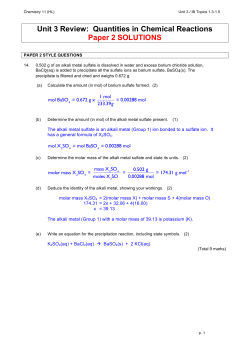Unit 3 Quant Chem Review Paper 2 SOLUTIONS