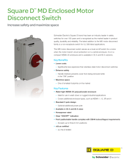 Square D&trade; MD Enclosed Motor Disconnect Switch