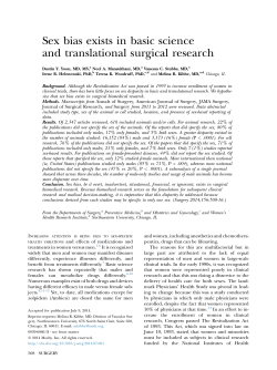 Sex bias exists in basic science and translational surgical research