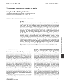 Earthquake swarms on transform faults