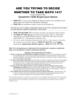 Math 115 - Tacoma Community College