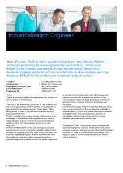 Industrialization Engineer
