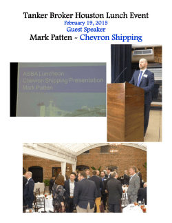 Tanker Broker Houston Lunch Event Mark Patten - Chevron