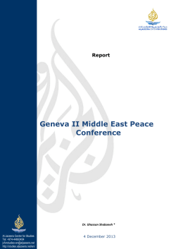 Geneva II Middle East Peace Conference