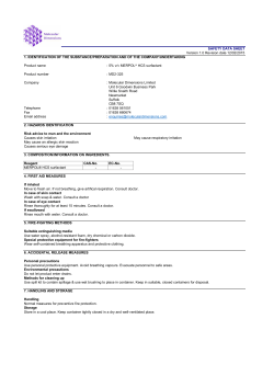 Product name : 5% v/v MERPOL&reg; HCS surfactant Product number