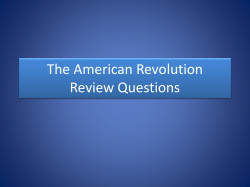 The American Revolution