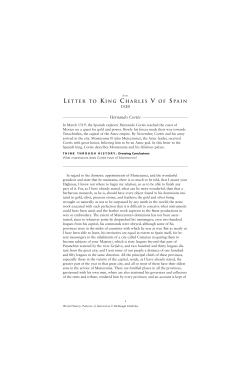 from Letter to King Charles V of Spain