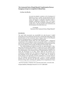 The Communist Party of Nepal (Maoist): Transformation from an