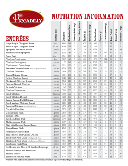 NUTRITION INFORMATION