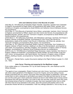 John and Catherine Carver in the Records of Leiden (XXI) May 22