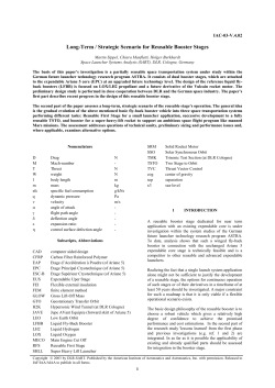 Long-Term / Strategic Scenario for Reusable Booster Stages
