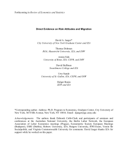 Direct Evidence on Risk Attitudes and Migration