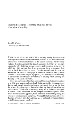 Escaping Myopia: Teaching Students about Historical Causality