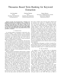 Thesaurus Based Term Ranking for Keyword Extraction