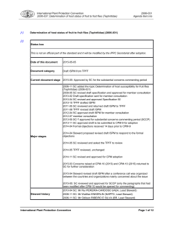 Determination of host status of fruit to fruit flies