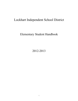 Appendix - Lockhart Independent School District