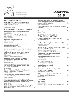 2015 issue of IAGC Journal - Illinois Mathematics and Science