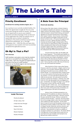 The Lion`s Tale - Faith Christian School