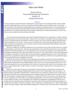 How Love Heals - Rosen Method Bodywork