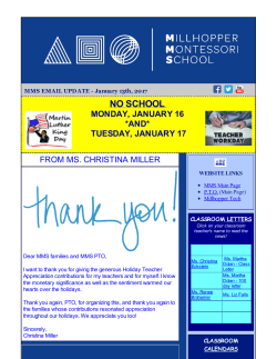 no school - Millhopper Montessori School