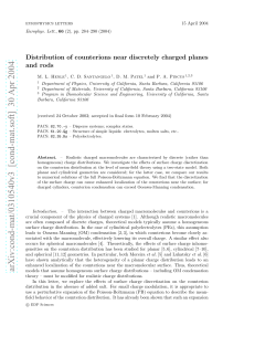 Distribution of counterions near discretely charged planes and rods