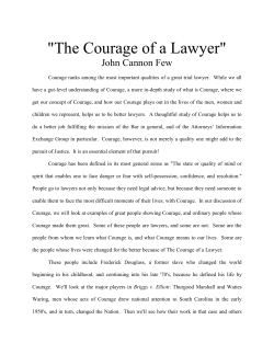 The Courage of a Lawyer