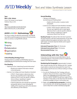 Text and Video Synthesis Lesson