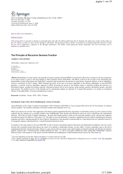 67. Pellionisz: The Principle of Recursive Genome