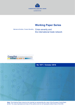 Crisis severity and the international trade network - ECB