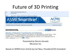 Future of 3D Printing - ASME Channel Islands