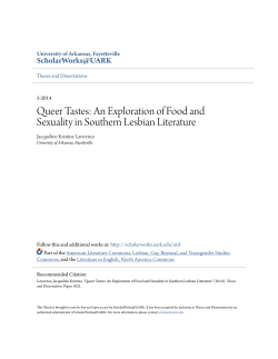 Queer Tastes: An Exploration of Food and Sexuality in Southern