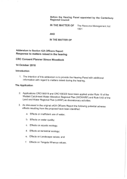 Supplementary S42A report - Simon Woodlock